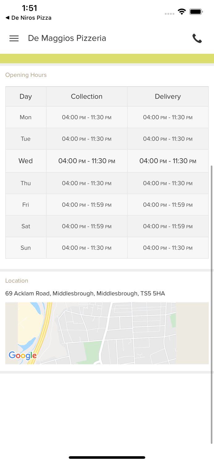 De Maggios Pizzeria.