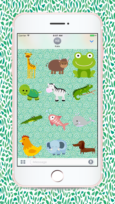Screenshot #2 pour Adorable Animal Stickers for Messaging