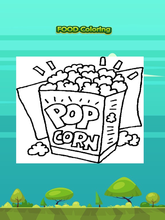 Screenshot #5 pour Food Painting Coloring Book for Kids Learning Game