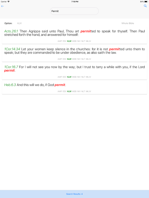 MultiVersion Bible (Offline) iPad screenshot 4 - Book app