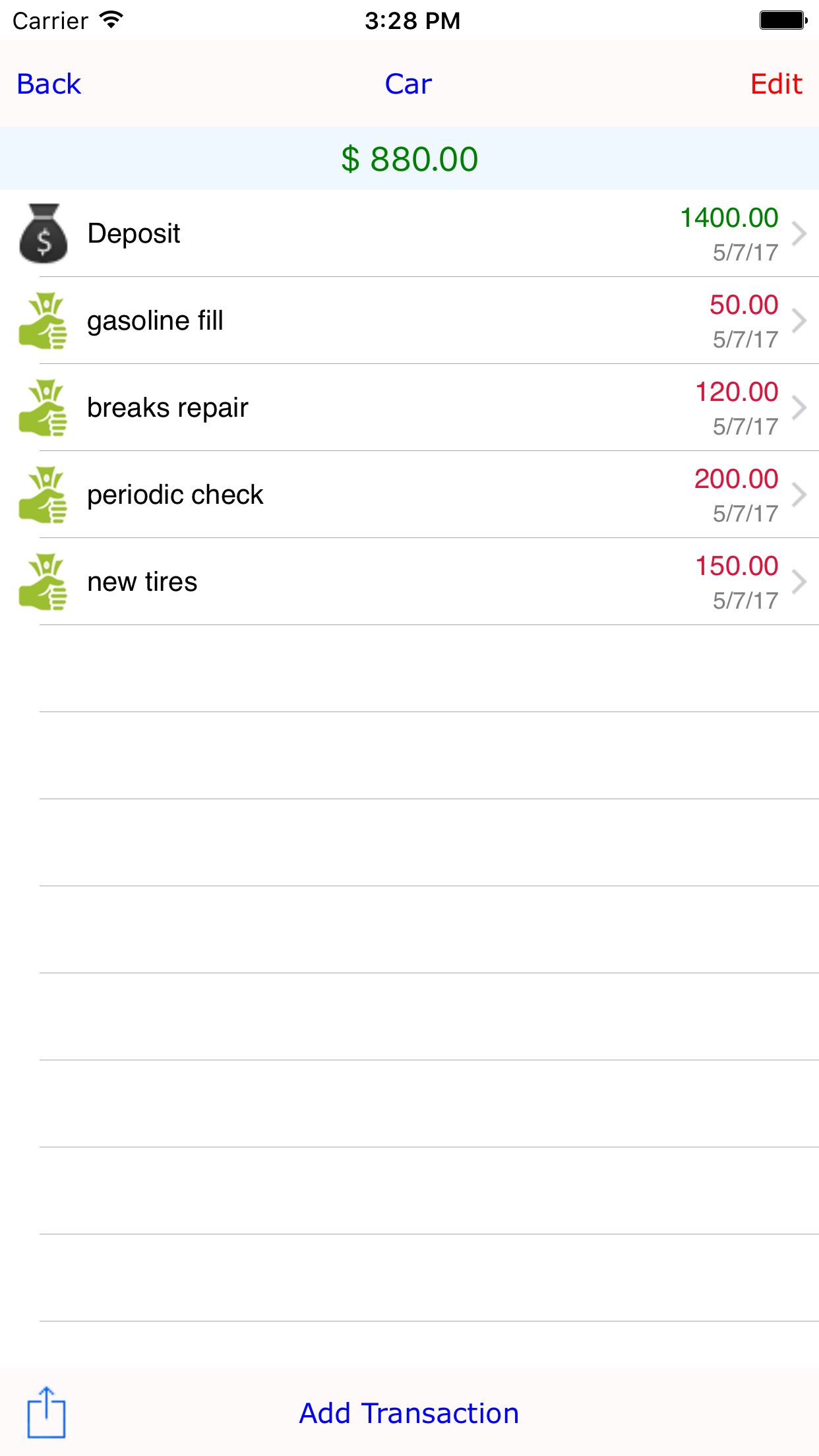 Spend Wallet Budget Lite screenshot 3