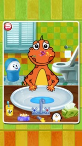 Dino Bath & Dress Up- Potty training game for kids screenshot