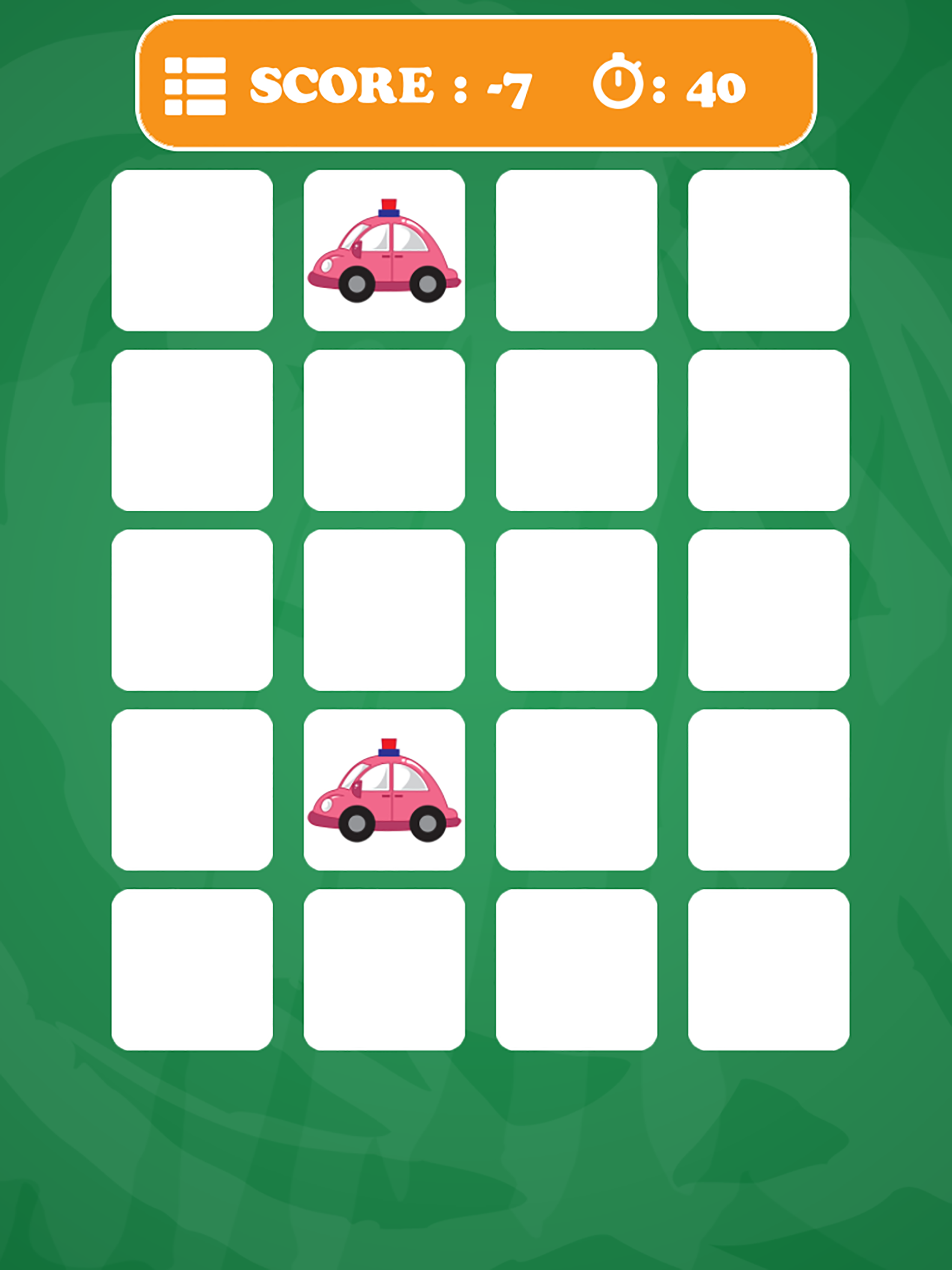 Car Cards Matching Educational Games for Kids