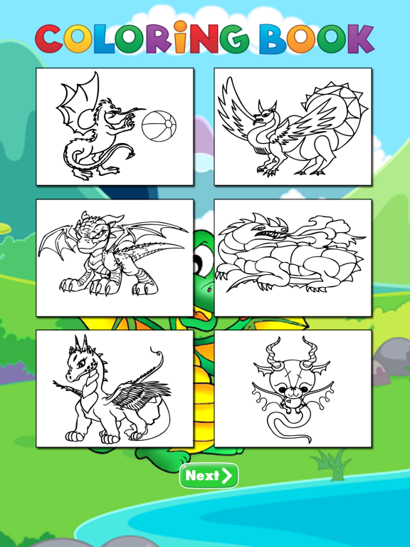 Screenshot #5 pour Version imprimable des pages à colorier de dragon