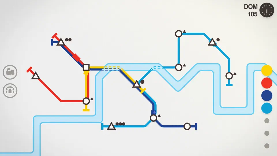 Captura de pantalla de Mini Metro+ en iPhone 1