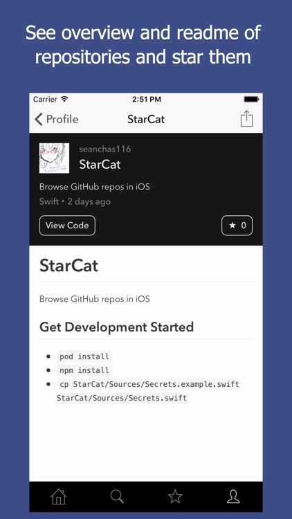 StarCat - repo browser for GitHub