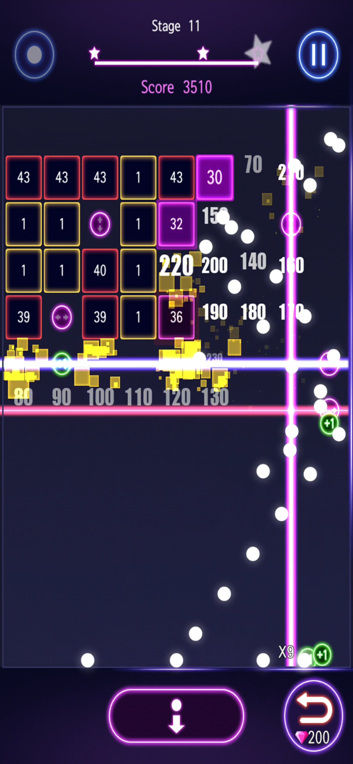 Bricks Breaker Hit - Glow Ball