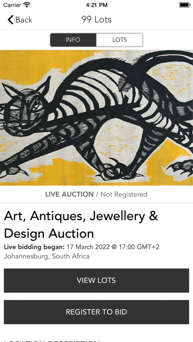 Russell Kaplan Auctioneers Screenshot
