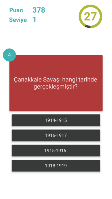 Screenshot #3 pour Çanakkale Savaşı Bilgi Yarışması