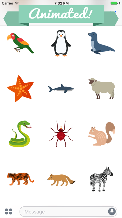 Screenshot #1 pour Animated Animal Stickers