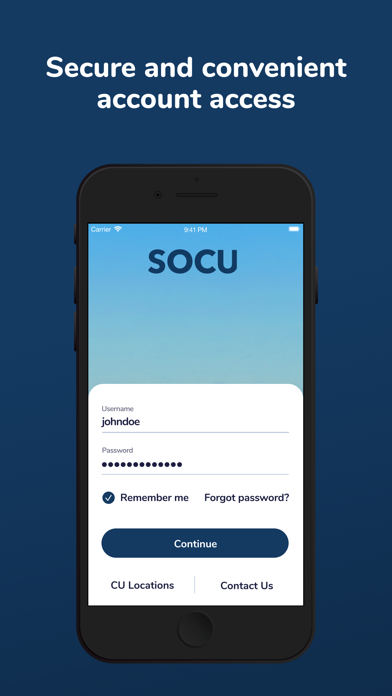 SOCU Mobile Banking Screenshot