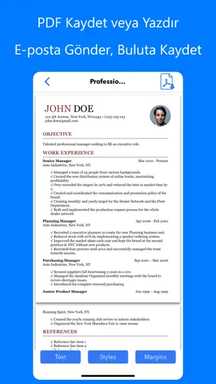 CV Oluşturucu & Özgeçmiş PDF iPhone Ekran Görüntüsü 3