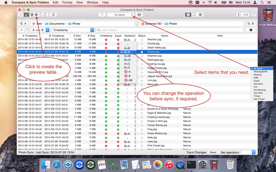 #1. Compare & Sync Folders (macOS) 来自: VADIM ZYBIN
