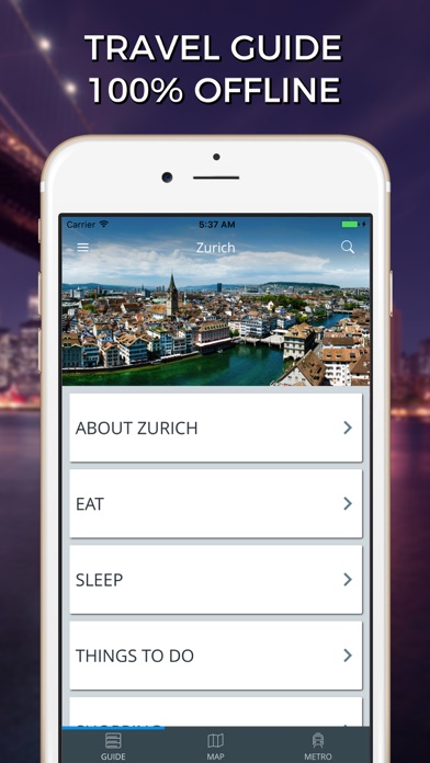 How to cancel & delete Zurich Travel Guide with Offline Street Map from iphone & ipad 1