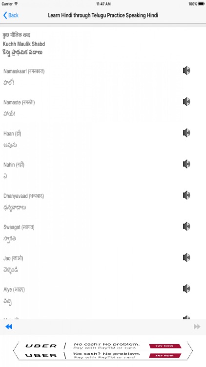 Learn Hindi through Telugu-Practice Speaking Hindi