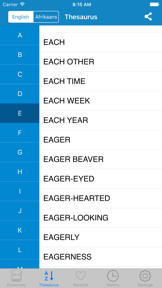 English to Afrikaans Offline Dictionary screenshot
