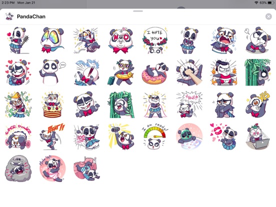 Screenshot #4 pour Cute Panda Pun Funny Stickers