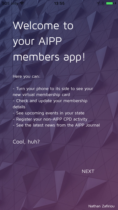 Screenshot #1 pour AIPP Virtual Membership Card