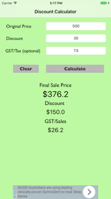 Discount Calculator screenshot
