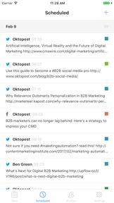 Oktopost screenshot