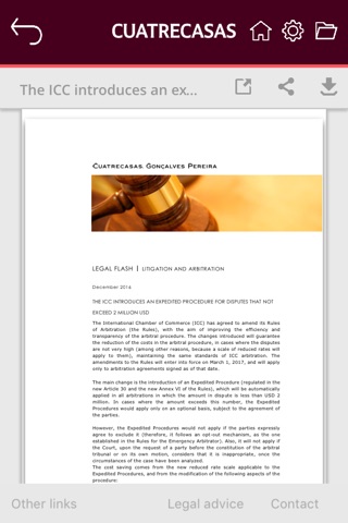 Cuatrecasas Legal Updates screenshot 2
