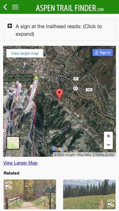 Aspen Trail Finder Screenshot