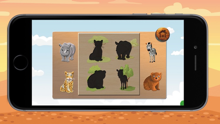 Little Animal shadows puzzle and Vocabulary