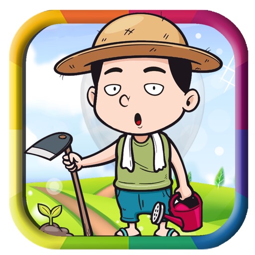 Preschool Little Farmers Game Coloring Page Icon