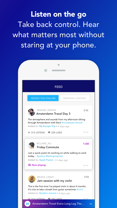 Audicy iPhone screenshot 3 - Social Networking app