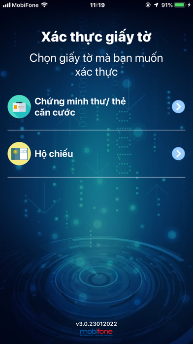 MobiFone eKYC Screenshot