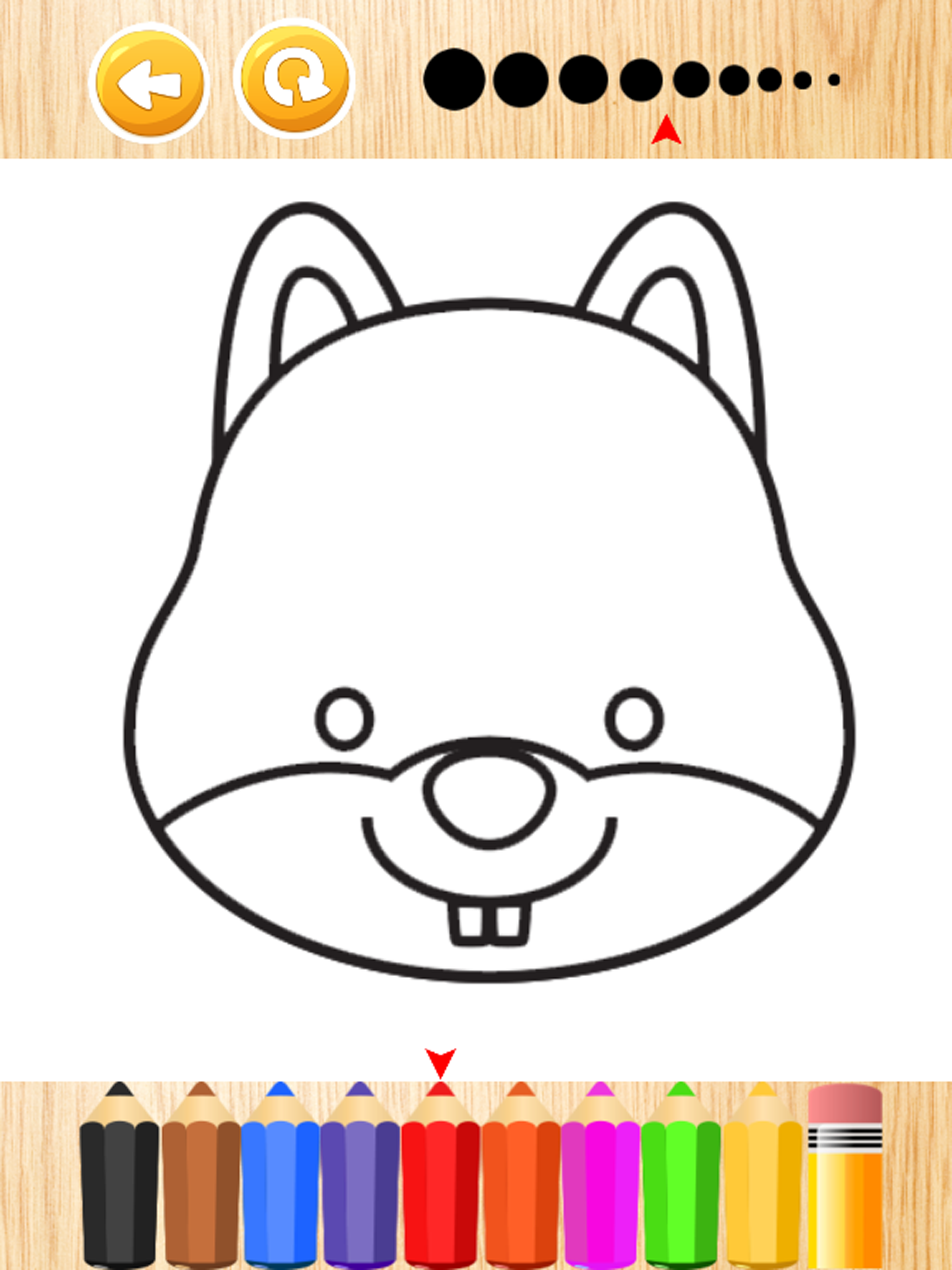 Cute animal in farm coloring book games for kids