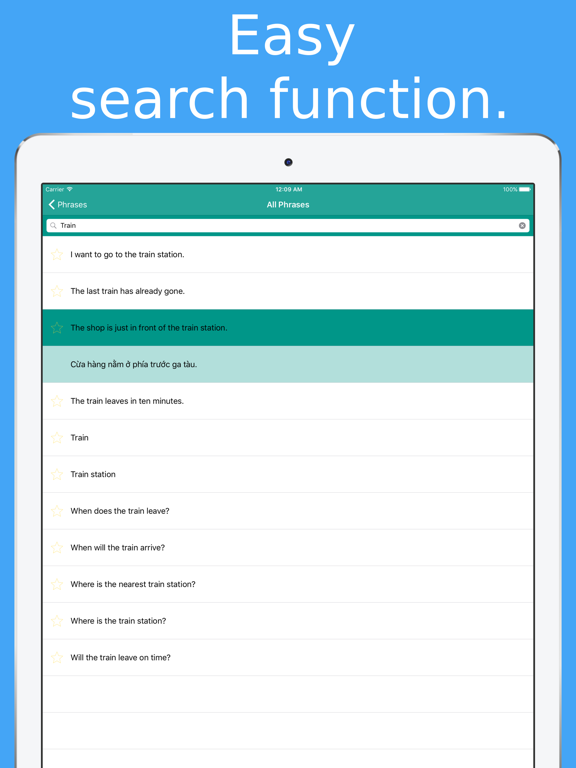 Learn Northern & Southern Vietnamese Phrasebook iPad screenshot 5 - Education app