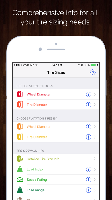 Tire Sizes - % Differences in Tire & Wheel Sizes Screenshot