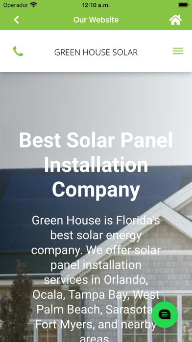 Green House Solar and Air Screenshot