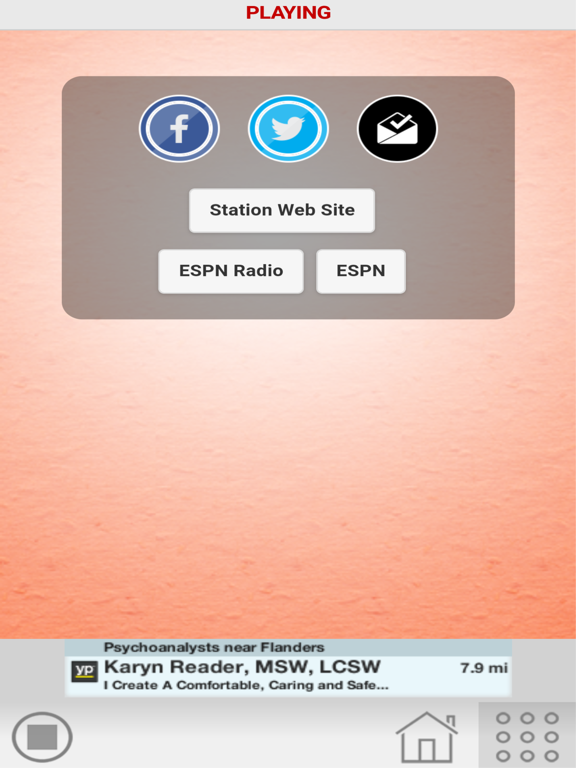 93.1 The Fan iPad screenshot 2 - Music app
