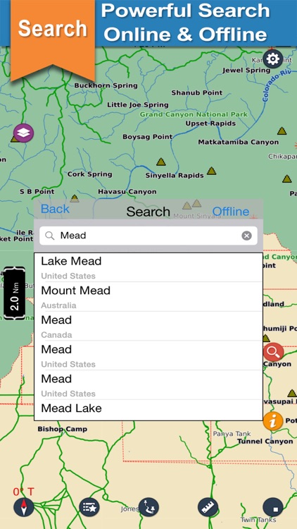 Mead - Grand canyon chart for lake & park trails screenshot-3