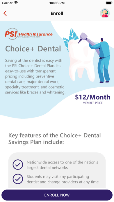 PSI Health Insurance Screenshot