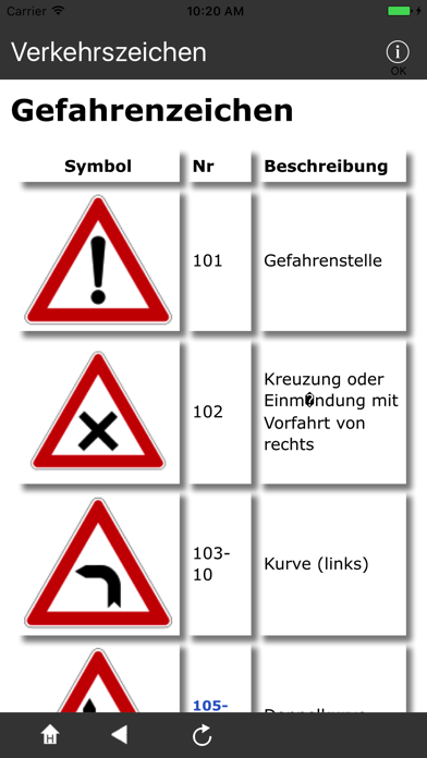 Verkehrszeichen DE Screenshot