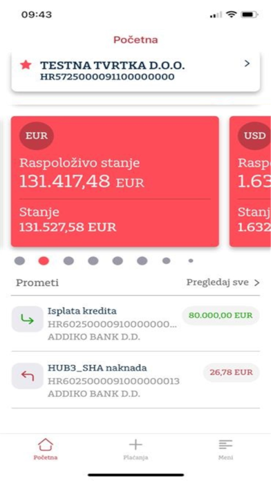 Addiko Business Hrvatska Screenshot