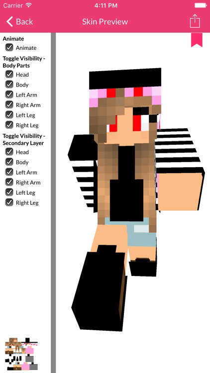 Girl Skin For Minecraft Edition by Rahul Parge