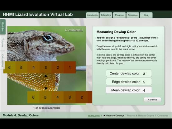 Lizard Evolution Virtual Lab iPad screenshot