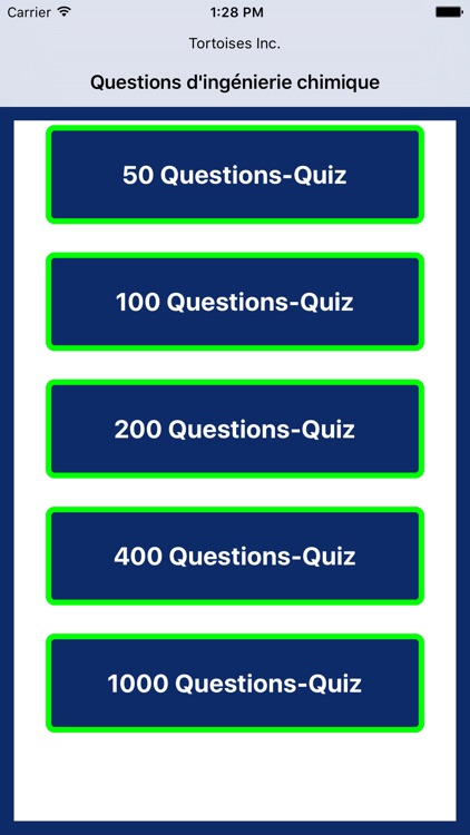 Questions d'ingénierie chimique