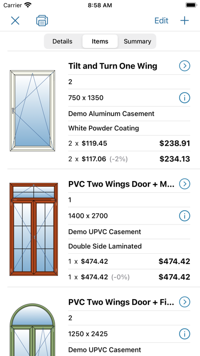 Fenestra+ for PVC & Aluminium Screenshot