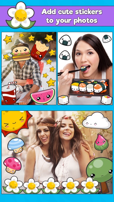 Screenshot #1 pour Kawaii Photo Booth - Cute Sticker & Picture Editor