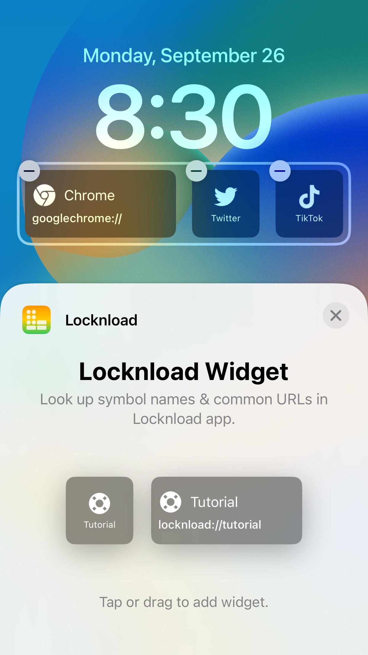 Screenshot do app Locknload: Lock Screen Widgets