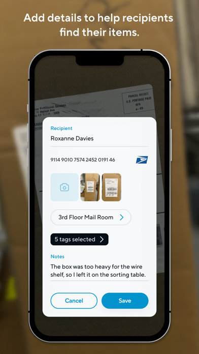 Verkada Mailroom Screenshot