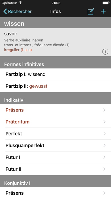 Screenshot #3 pour VerbForms Deutsch