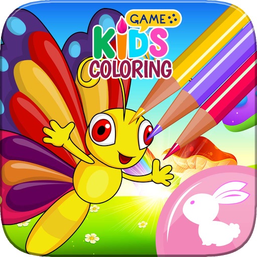 Butterfly Fairy and Bugs Coloring Books Painting icon