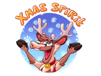 Christmas Reindeer Fun Sticker