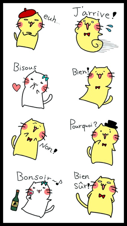 French Cat Stickers